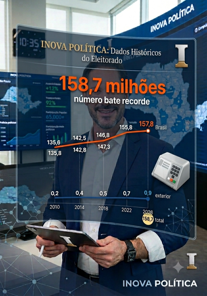 Brasil ganha 158,7 milhões de eleitores nas eleições 2026